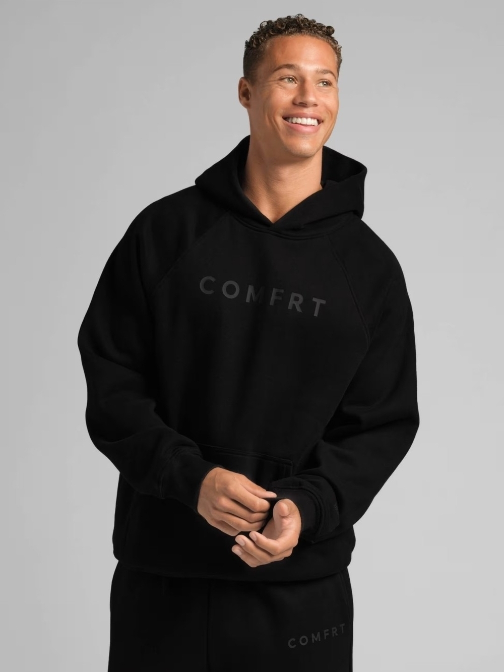 Comfrt Tranquil Black Hoodie - Cozy Pullover Sweatshirt XXL like New!